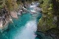 Makarora River`s Blue Pools on Haast Pass New Zealand Royalty Free Stock Photo