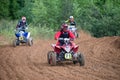 Makarov Artur 71, class ATV-Sport, in the Velyaminovo Race Weekend 2019 Royalty Free Stock Photo