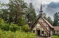 Makarov Organ Hall, the former Catholic Church of Raushen at autumn. Svetlogorsk. Russia Royalty Free Stock Photo