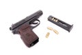 Makarov pistol legally modifaid to travmatic pistol, isolated Royalty Free Stock Photo