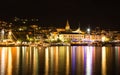 Makarska, beautiful night landscape cityscape, Croatia Royalty Free Stock Photo