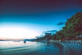 Makarska City Beach Dusk Royalty Free Stock Photo