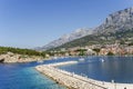 Makarska city croatia port quay.