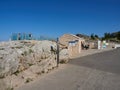 Makarska, Croatia - July 22, 2021: Skywalk Biokovo. Entrance to the Glass Viewing Platform built over the precipice in the Biokovo