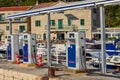Petrol Station for ships in marina in Makarska, Croatia Royalty Free Stock Photo