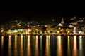 Makarska at night Royalty Free Stock Photo