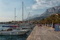 Makarska promenade and port, Croatia