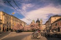 Spring awakening on the Makartplatz in Salzburg, Austria Royalty Free Stock Photo