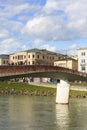 Makartsteg bridge over Salzach River, love locks, Salzburg, Austria