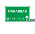 MAKASSAR road sign isolated on white
