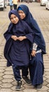 Two Muslima girls in Makassar, South Sulawesi, Indonesia