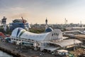 Cruise ship terminal in port of Makassar, South Sulawesi, Indonesia