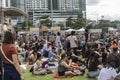 Makati, Metro Manila, Philippines - Crowds of young people attend the Bobapalooza event, a music festival