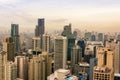 Makati, Metro Manila, Philippines - Buildings of Makati`s Central Business District during a hazy late afternoon. Royalty Free Stock Photo