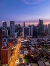 Makati, Metro Manila, Philippines - Makati Avenue, and the central business district, early evening Royalty Free Stock Photo