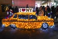 The Make it Bright light sculpture installation at 5th Avenue during Holiday Season in Manhattan Royalty Free Stock Photo