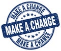 make a change blue stamp