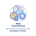 Make commitment concept icon