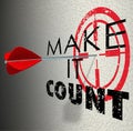 Make It Count Arrow Target Words Succeed Win Important Result