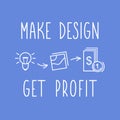 Make Design Get Profit Creative Concept