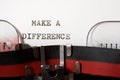 Make a difference phrase