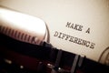 Make a difference phrase