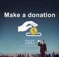 Make a Donation Charity Donate Contribute Give Concept Royalty Free Stock Photo