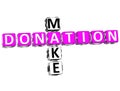 Make Donation Crossword Royalty Free Stock Photo