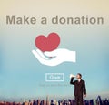 Make a Donation Helping Hands Charity Concept Royalty Free Stock Photo