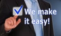 We make it easy business concept Royalty Free Stock Photo