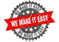 We make it easy stamp. we make it easy grunge round sign.