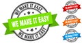 we make it easy stamp. round band sign set. label