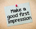 Make a first good impression Royalty Free Stock Photo