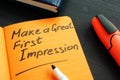 Make a great first impression written in the note.