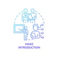 Make introduction blue gradient concept icon