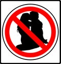 Make love prohibited sign