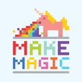 Make magic unicorn illustration Royalty Free Stock Photo