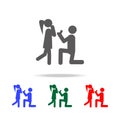 Make a marriage proposal icon. Elements of love in multi colored icons. Premium quality graphic design icon. Simple icon for Royalty Free Stock Photo