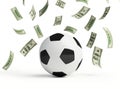 Make money on football Royalty Free Stock Photo