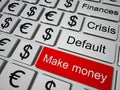 Make money key Royalty Free Stock Photo