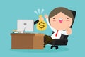 Make Money Online. Business Concept vector Illustration. happy businessman Earn money online. Royalty Free Stock Photo