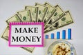 Make money-remuneration for work, successful activity, income of the employee depending on the qualification, quantity, quality, Royalty Free Stock Photo