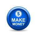 Make money web button Royalty Free Stock Photo