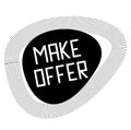 MAKE OFFER stamp on white Royalty Free Stock Photo