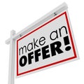 Make an Offer Words For Sale Real Estate Sign Buyer Price