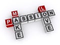 Make passion love word block on white Royalty Free Stock Photo