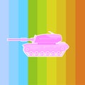 Make peace not war - pink tank Royalty Free Stock Photo