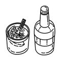 Make a Pot of Mulled Wine Icon. Doodle Hand Drawn or Outline Icon Style