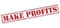 Make profits red stamp Royalty Free Stock Photo