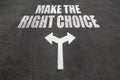 Make the right choice concept